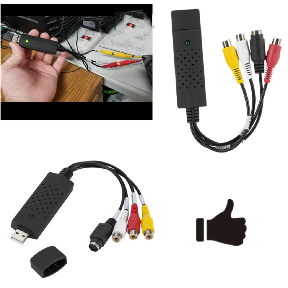 USB 2 0 конвертер VHS в DVD конвертирует Аналоговое видео цифровой формат аудио карта