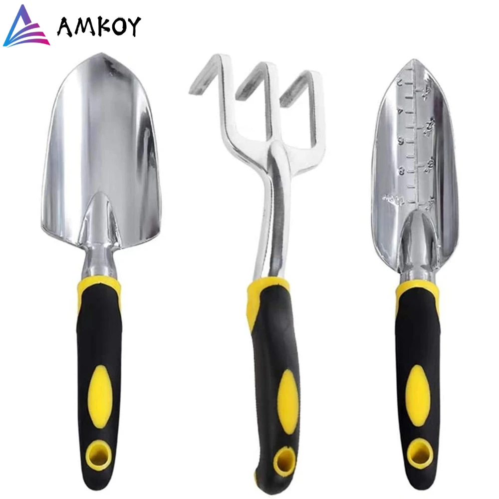 Портативный садовый набор инструментов 3 шт. мастерок ручные грабли для