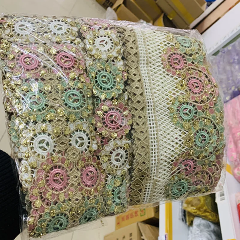 5 ярдов каждый папа мама дети ребенок Цветочная кружевная отделка Лента ткань