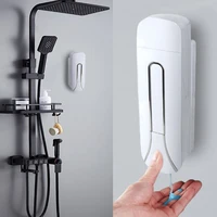 plastic hand press soap liquid dispenser wall mounted shower gel detergent shampoo bottle for hotel home kitchen bathroom acces