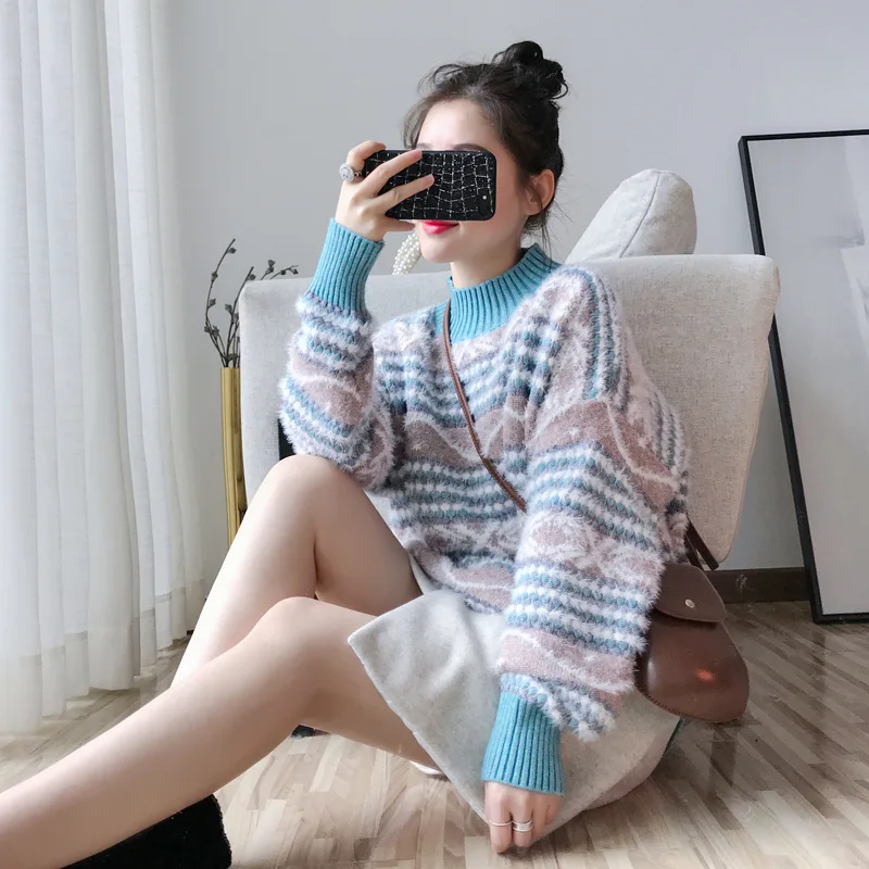 

Fanco 2020 Fashion Casual Knitted Sweater Women Pullover O-Neck Long Sleeve Female Autumn and Winter New Korean Loose Outer Wear