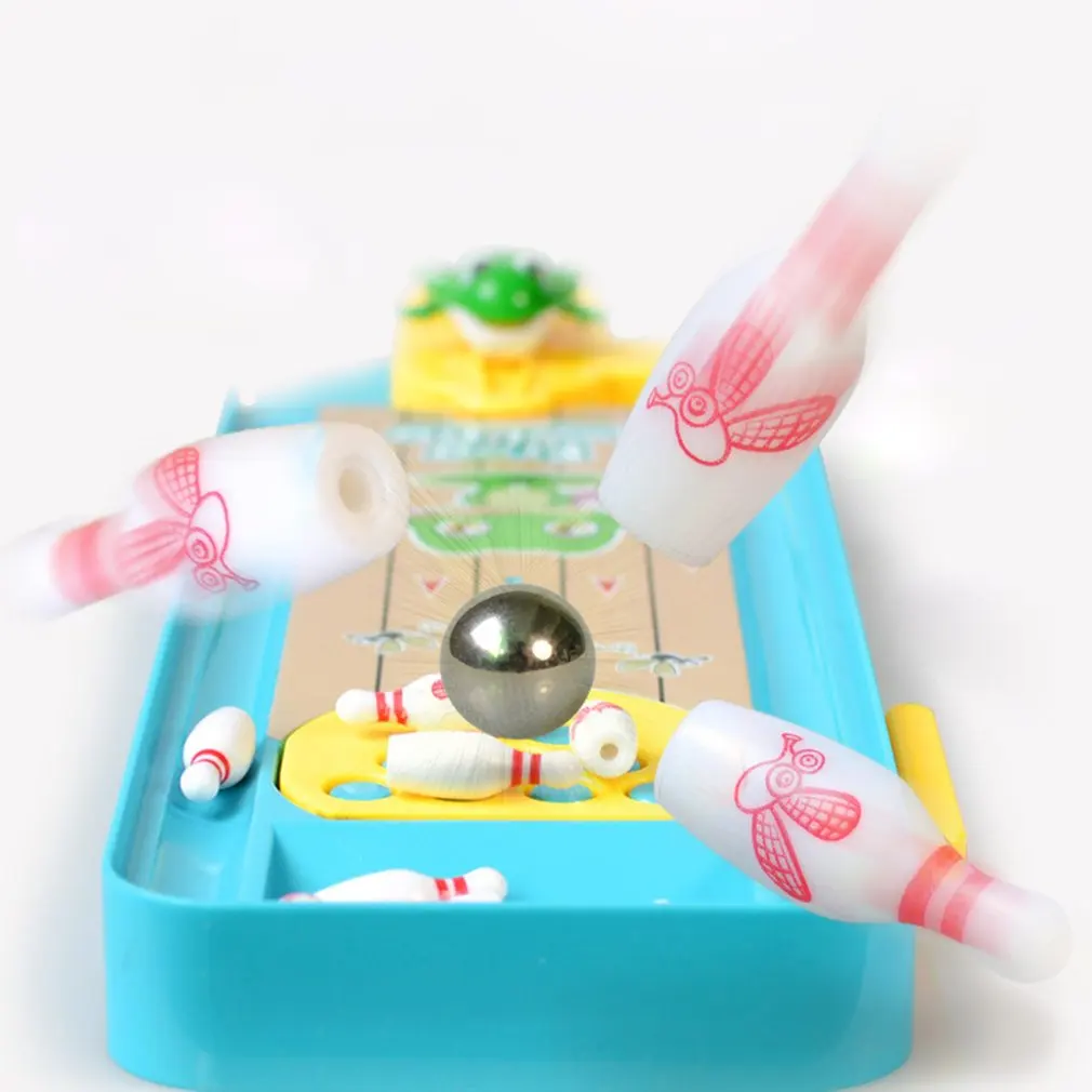 Новый мультяшный мини-набор для боулинга лягушка чаши детская игрушка съемка