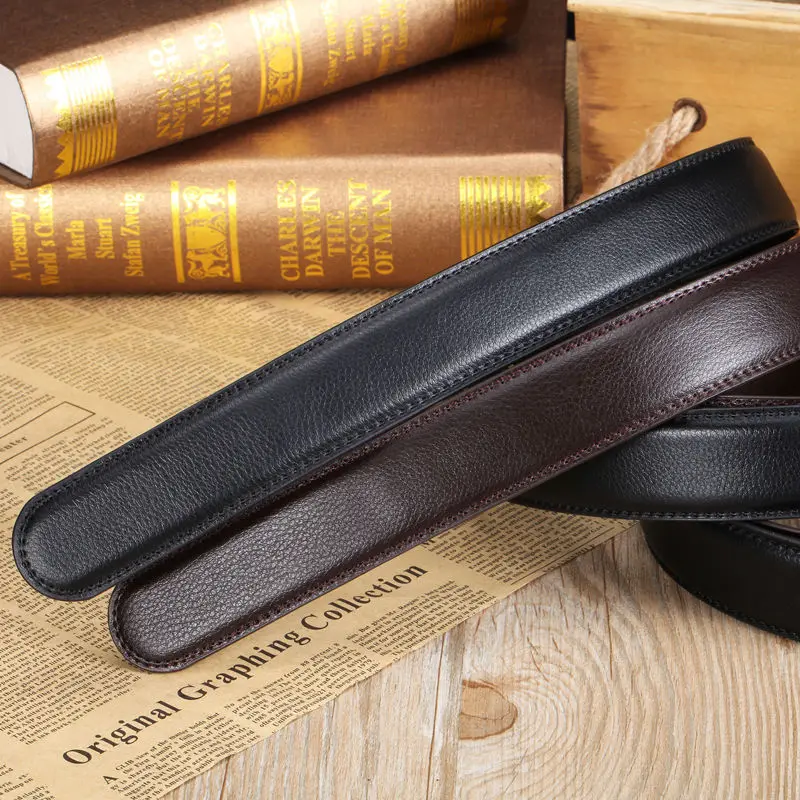 Ремень без головы 3 0 см 5 Автоматическая пряжка пряжки Кожаный дизайн Чистая