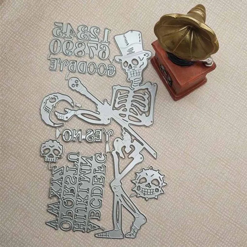 

Halloween Skeleton Metal Cutting Dies For Scrapbooking Stencil Craft Paper Knife Mould DIY Card Making Die Cut