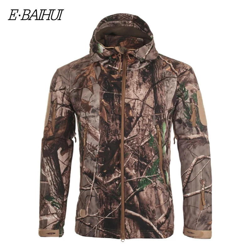 

E-BAIHUI Lurker jacket Shark Skin Softshell V5 Military Tactical Jacket Men Waterproof Coat Camouflage Hooded Camo Clothing G020