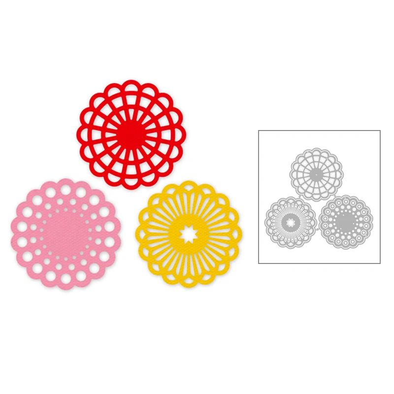 2020 новый круглый Форма край волна кружева тиснение металлический Трафаретный