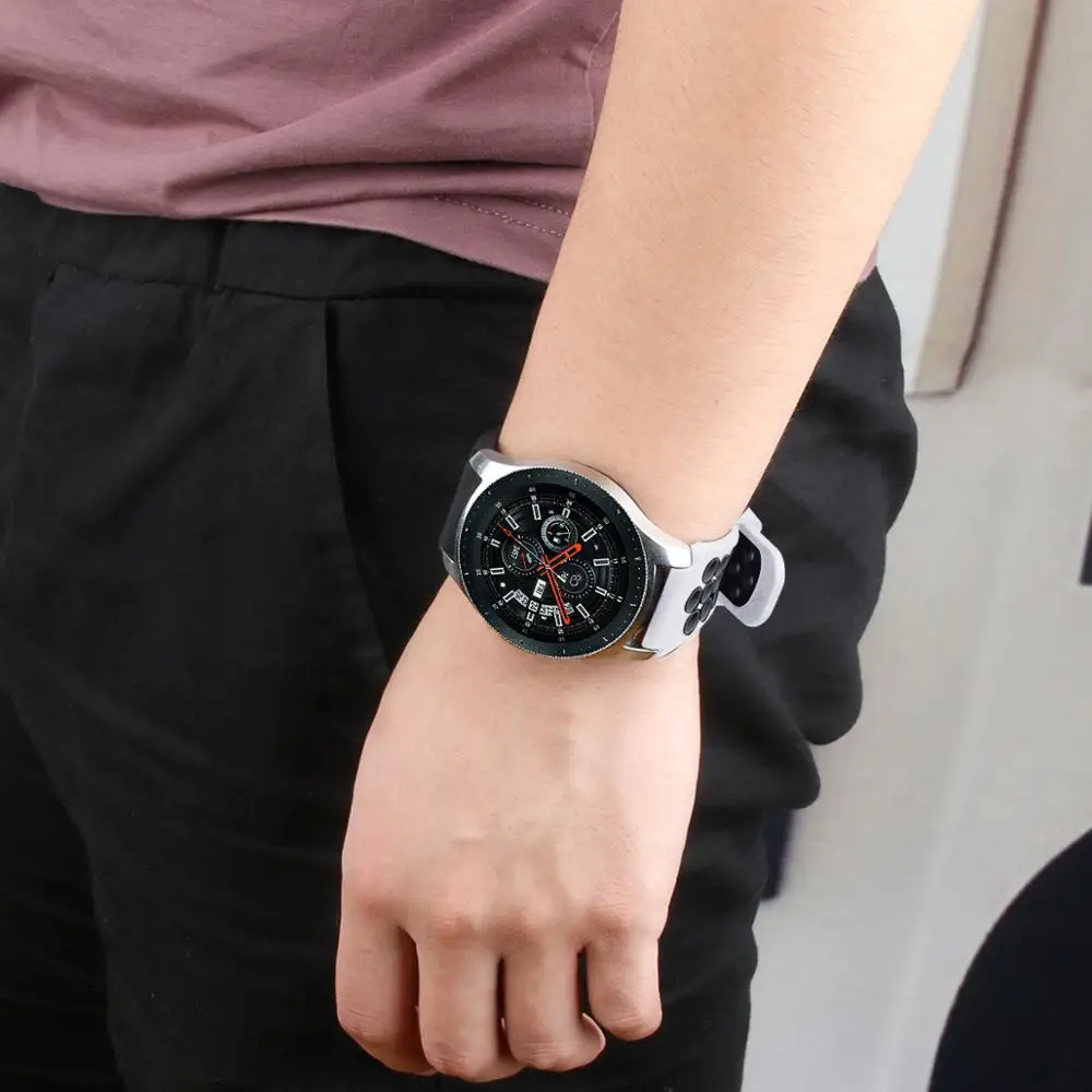 22 мм силиконовый спортивный ремешок для Samsung Galaxy Watch 46 Gear S3 классические часы Huawei