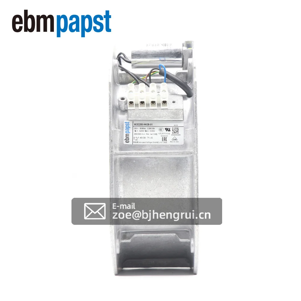 Фото Осевой шарикоподшипник Ebm papst W2E200 HH38 01 AC Fan 230V 607CFM 61dB 225X225X80mm Охлаждающие Осевой шарикоподшипник Ebm papst W2E200 HH38 01 AC Fan 230V 607CFM 61dB 225X225X80mm Охлаждающие