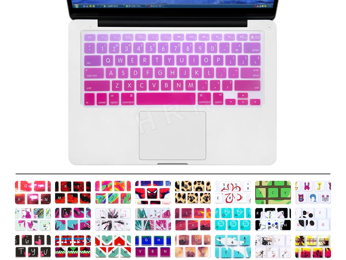 Силиконовый чехол для клавиатуры с градиентным рисунком Macbook Pro Retina 13 15 17 до 2016 г. |