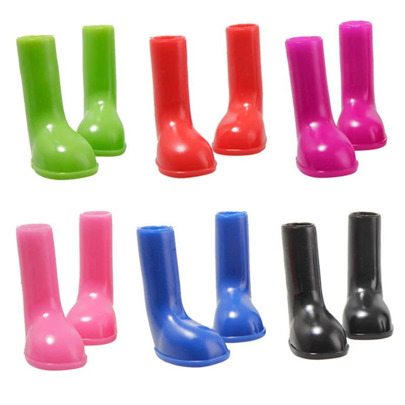 

4Pcs/set Pet Dog Rain ShoesDog Booties Rubber Portable Anti Slip Waterproof Anti Slip Dog Cat Rain Shoes Autumn And Winter