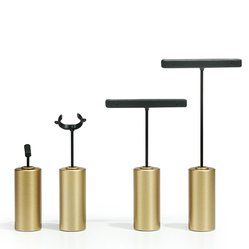 New Metal Microfiber Jewelry Display Props Light Luxury High-end Jewelry Display Stand Ring Earring Jewelry Display Stand