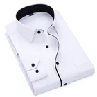 Мужская классическая рубашка в полоску, Повседневная Деловая формальная рубашка в клетку с длинными рукавами, 2022