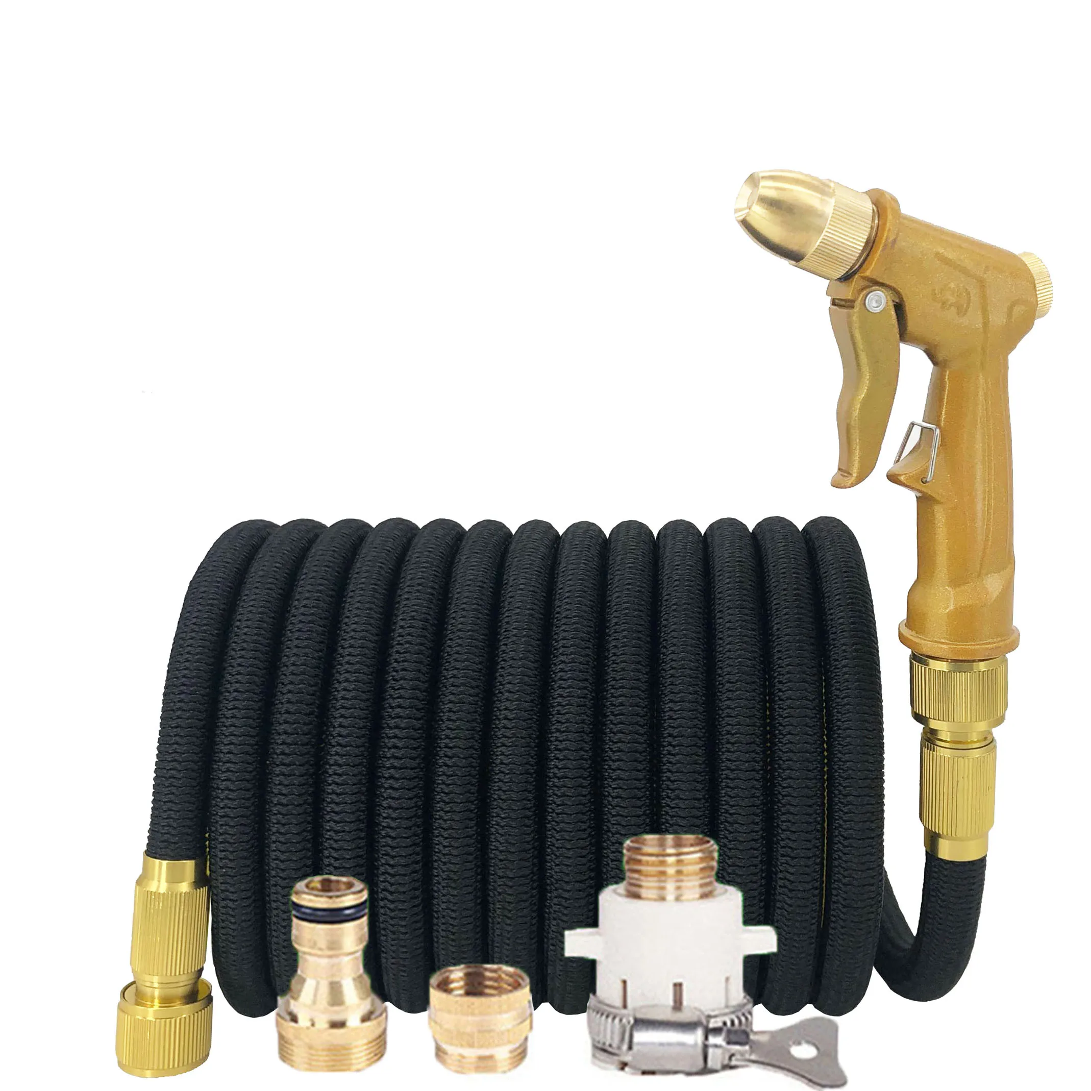 25FT 100FT гибкий садовый шланг заглатываемый водопровод водяной пистолет