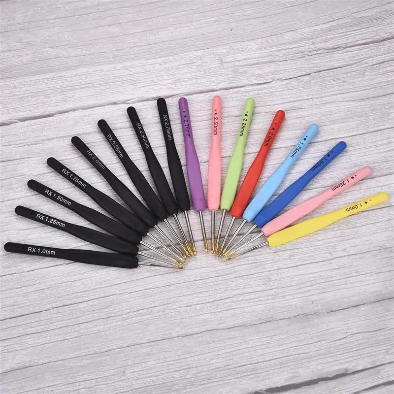 8 шт./компл. многоцветная пластиковая ручка Алюминиевые крючки для вязания набор