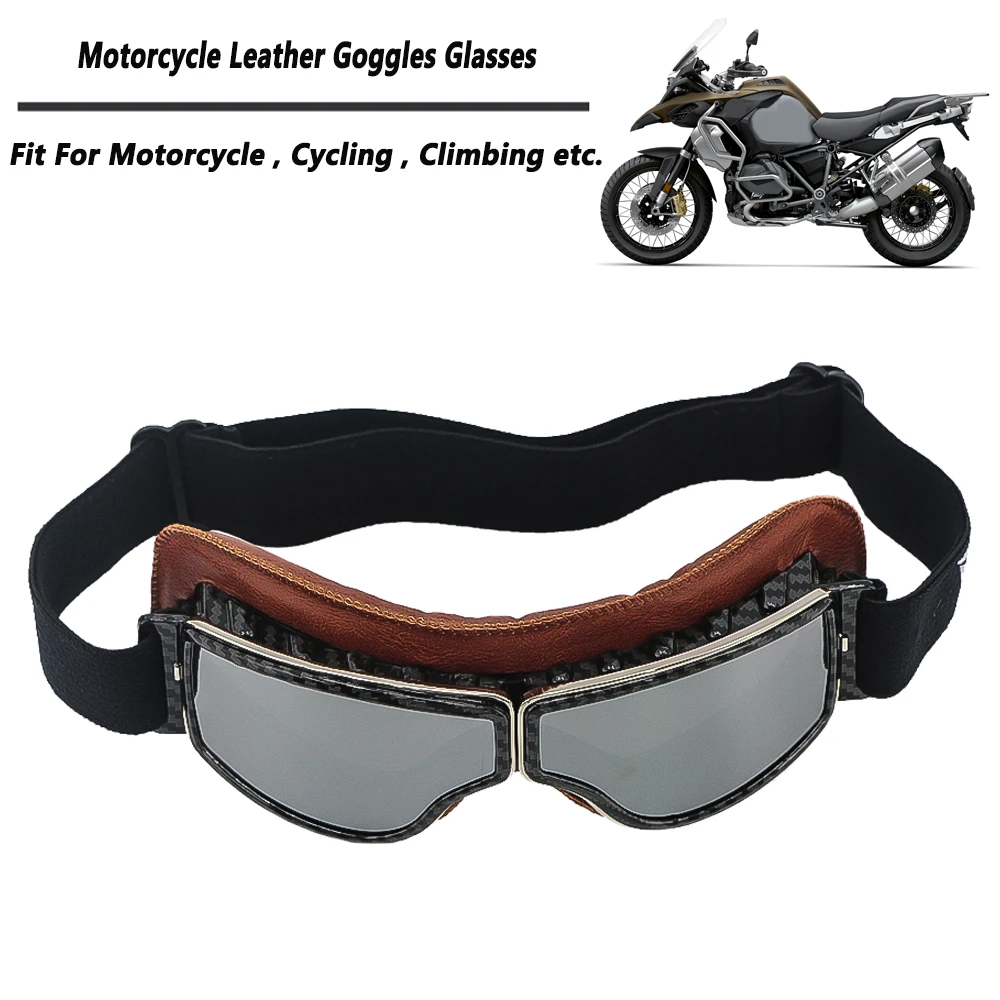 Мотоциклетные ветрозащитные очки кожаные для езды на мотоцикле и велосипеде |