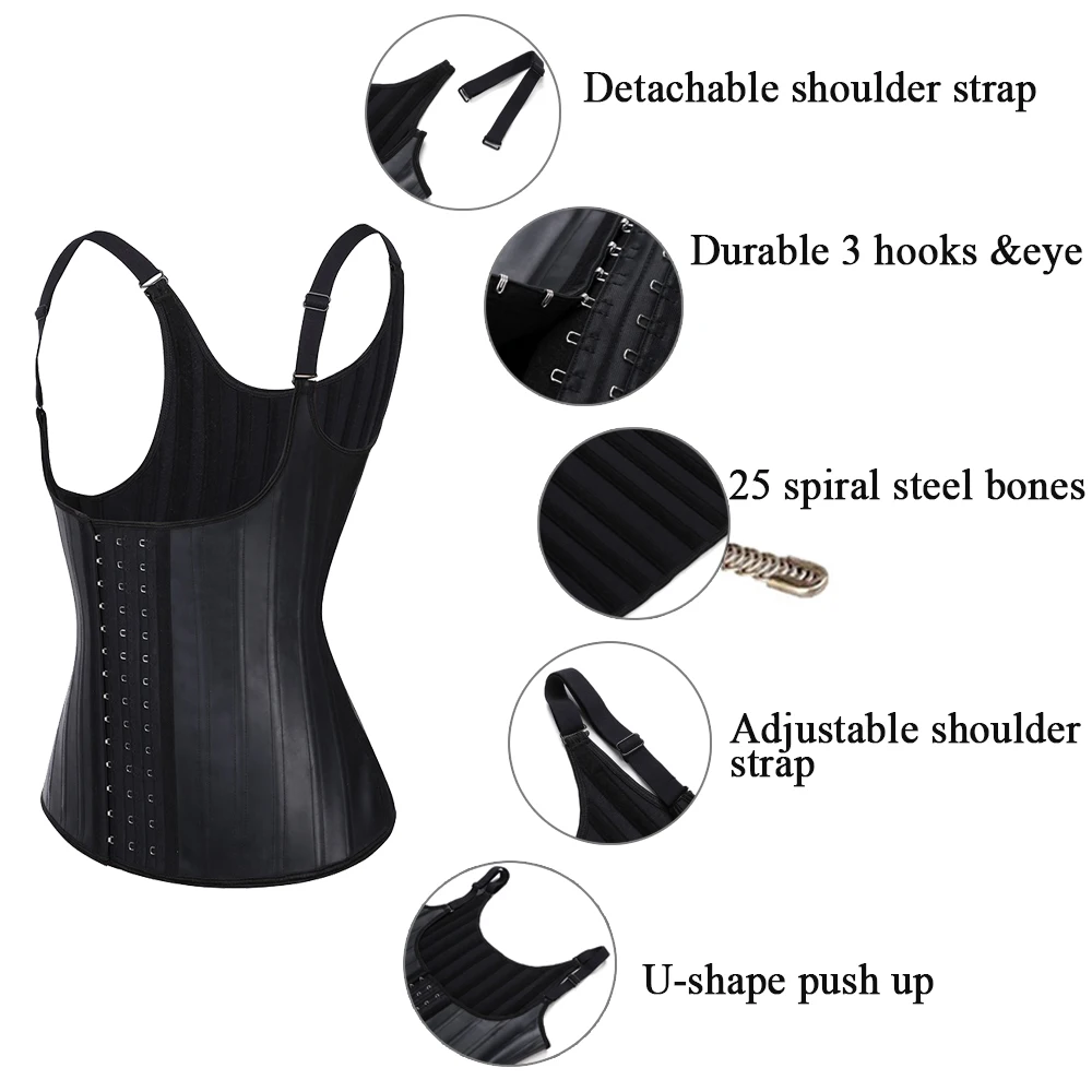 Ремень из латекса HEXIN 25 со стальными косточками для похудения|Корсажи| |