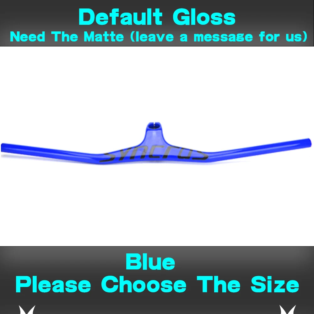 Glossy Blue Syn Custom Champion MTB велосипедный стояк-17 градусов однообразный Интегрированный руль со стволом 3 к черный матовый углеродный MTB руль - Цвет: Glossy Blue