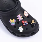 Лидер продаж, 1 шт. подвески для обуви Croc, мультяшное украшение из смолы, конфеты, фрукты, мороженое, Пончик, торт, браслет, аксессуары, детский подарок