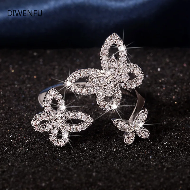 

Silver 925 Jewelry Ring for Women Anillos Diamond Bowknot Wedding Ring Band Women Wedding Diamond 925 Silver Ring for women