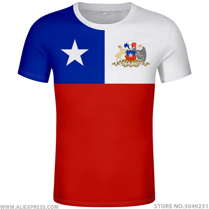 Чилийская Футболка с именем Chl футболка фото одежда печать сделай сам бесплатная