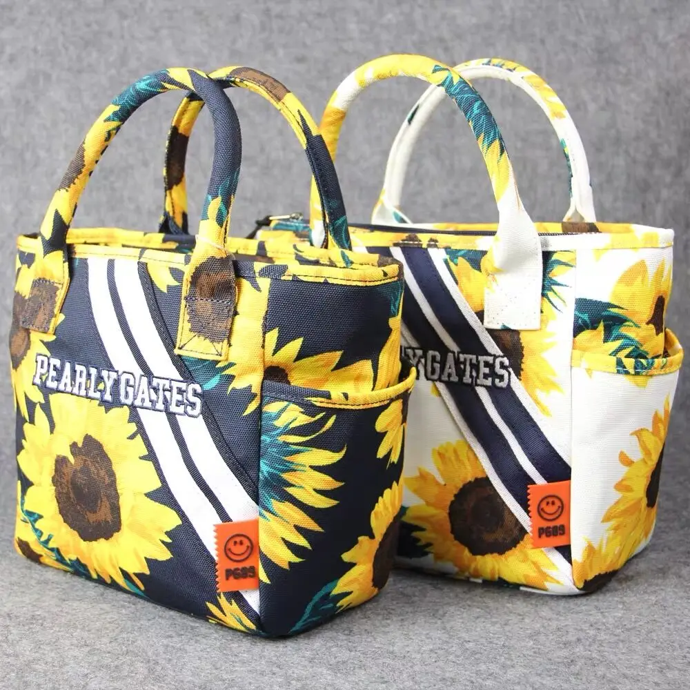 Fashion Women Golf Handbag Sunflower Print Environmental Protection Canvas Composite