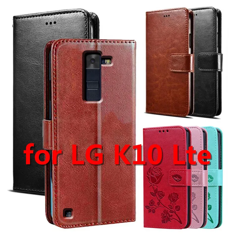 Чехол из кожи на LG K10 Lte F670 M2 K430DS K410 K420N K430DSF в стиле классического бумажника с клапаном для женщин и мужчин.
