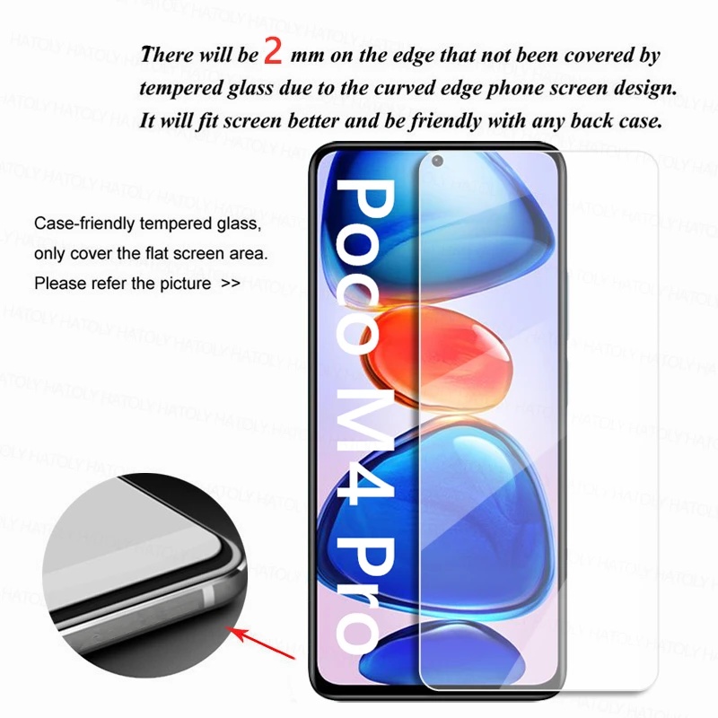 for xiaomi poco m4 pro 5g glass for xiaomi poco m4 pro 5g screen protector tempered glass phone film for xiaomi poco m4 pro 5g free global shipping