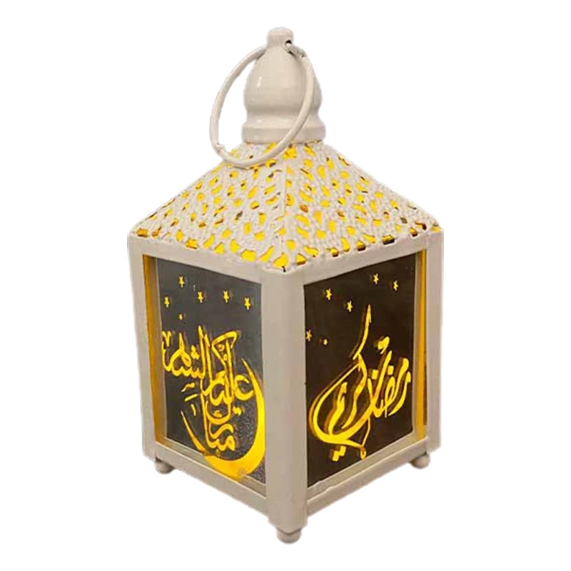 

Elegant Square Ramadan Hanging Light Eid Mubarak Element Light Eid Ramadan Lamp C6UC