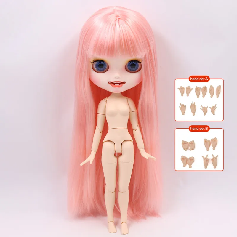 Nude doll ICY Blyth кукла на заказ с руками Набор для тела Новая Улыбка Рот матовое лицо 1/6 игрушки BJD DIY модные куклы подарок для девочки специальное предложение - Цвет: Nude doll