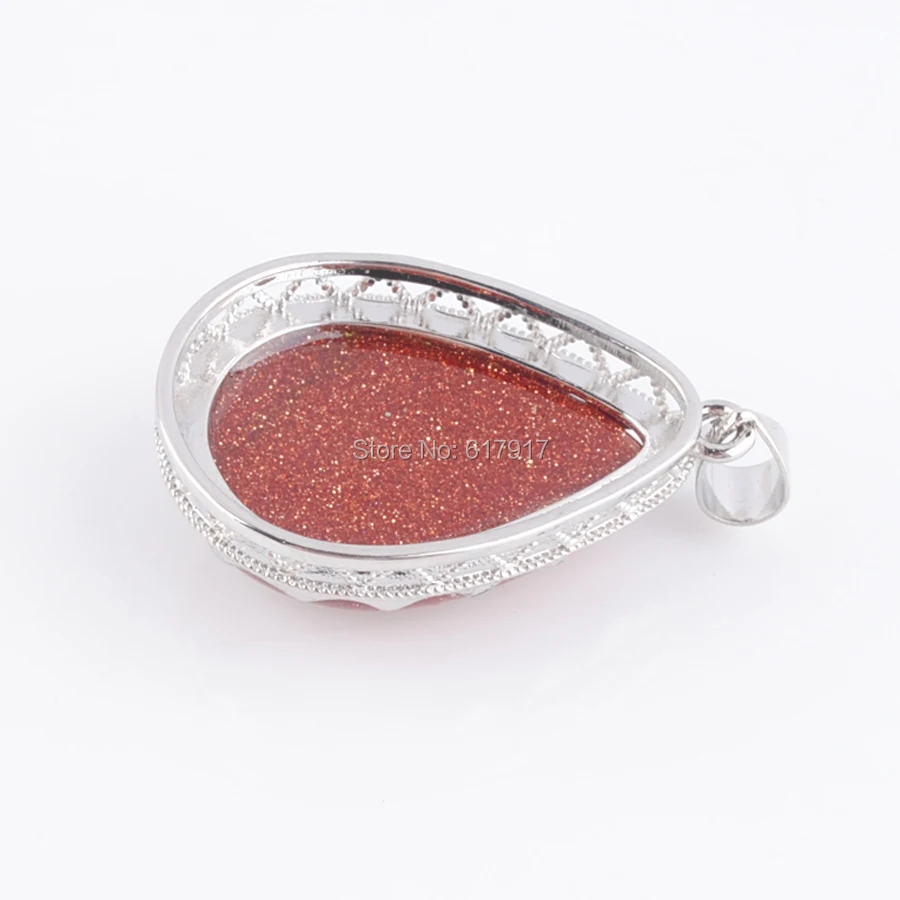 Подвеска в виде капли воды из натурального камня золотой песок подвески с