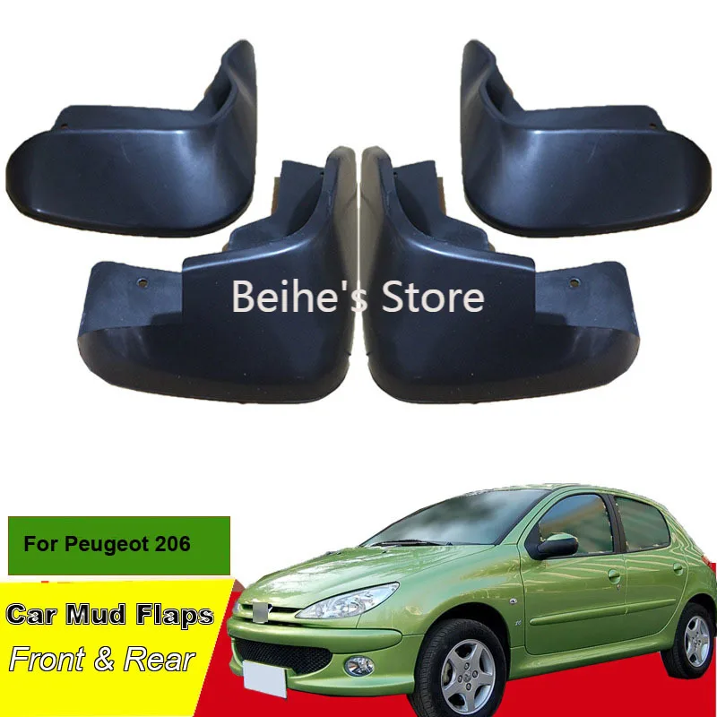 

Tommia For Peugeot 206 2008 Year Car Mud Flaps Splash Guard Mudguard Mudflaps 4pcs ABS Front & Rear Fender