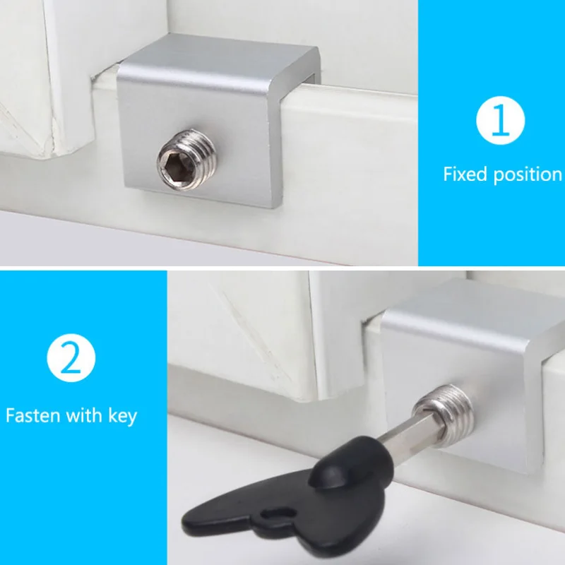 Новый ограничитель для дверей и окон защиты детей алюминиевый замок оконного