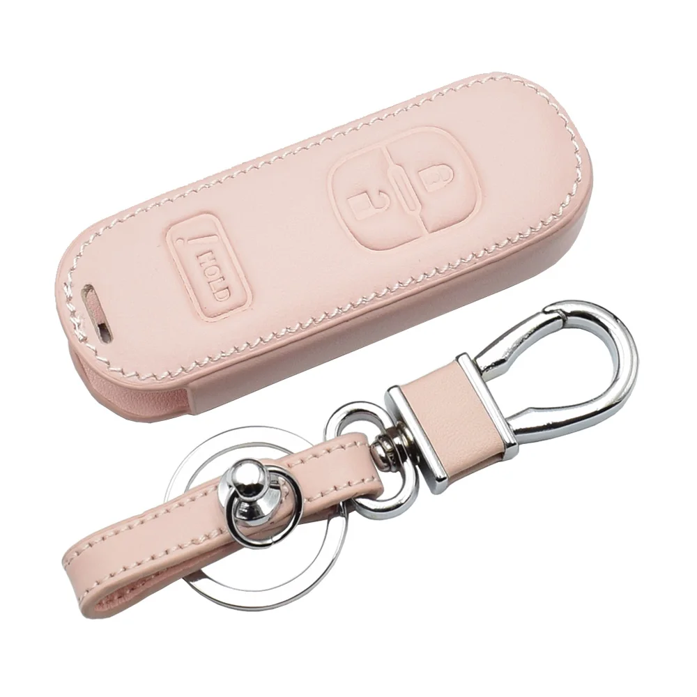 

Кожаный чехол для автомобильного ключа Smart Remote Fobs Cases Auto Accessories For Mazda 3 6 CX9 CX3 CX5 CX7 Speed CX-3 CX-5 2018 2019