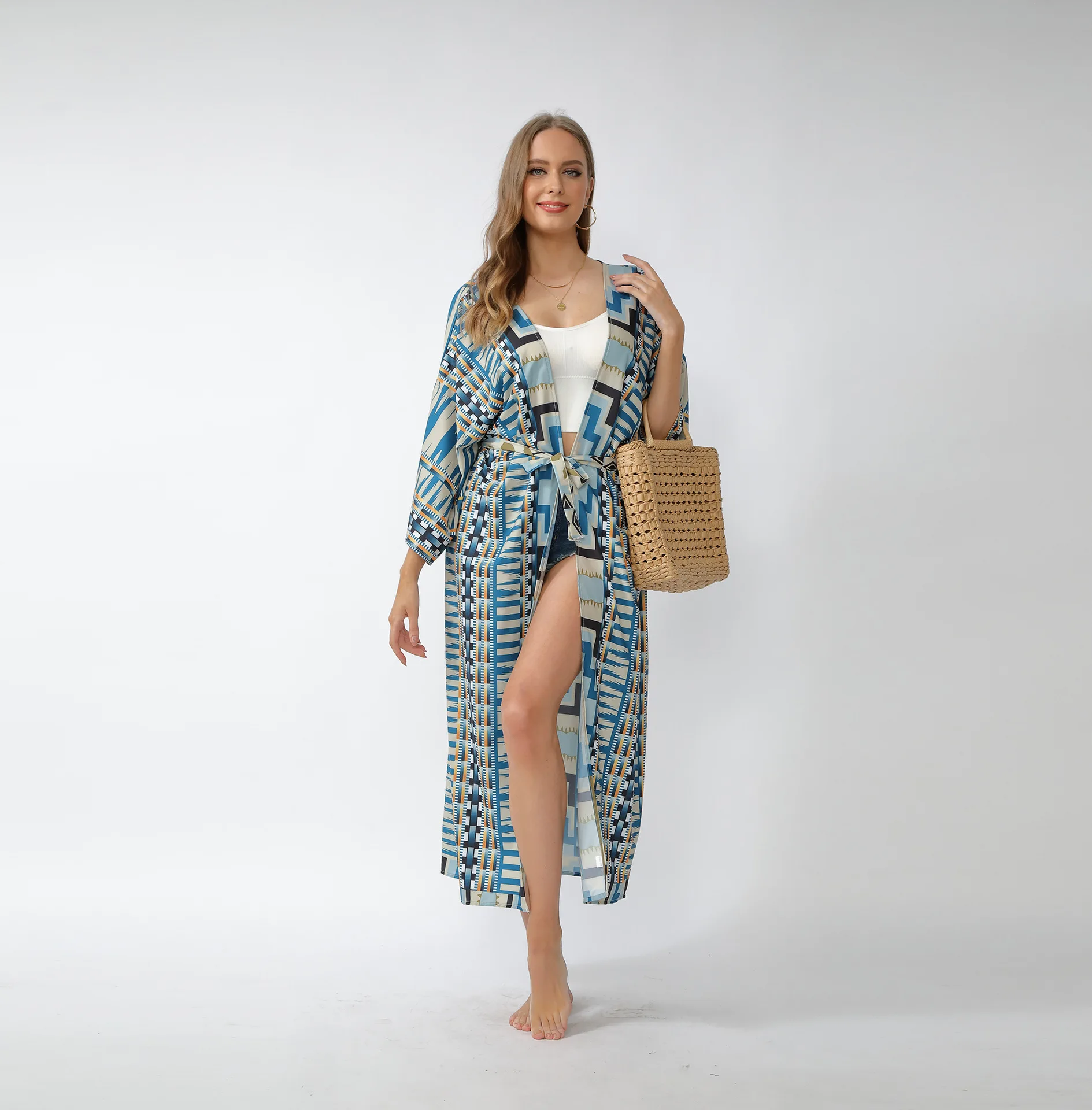 Японские кимоно Yukata кардиган модная блуза для женщин 2021 длинный хаори в