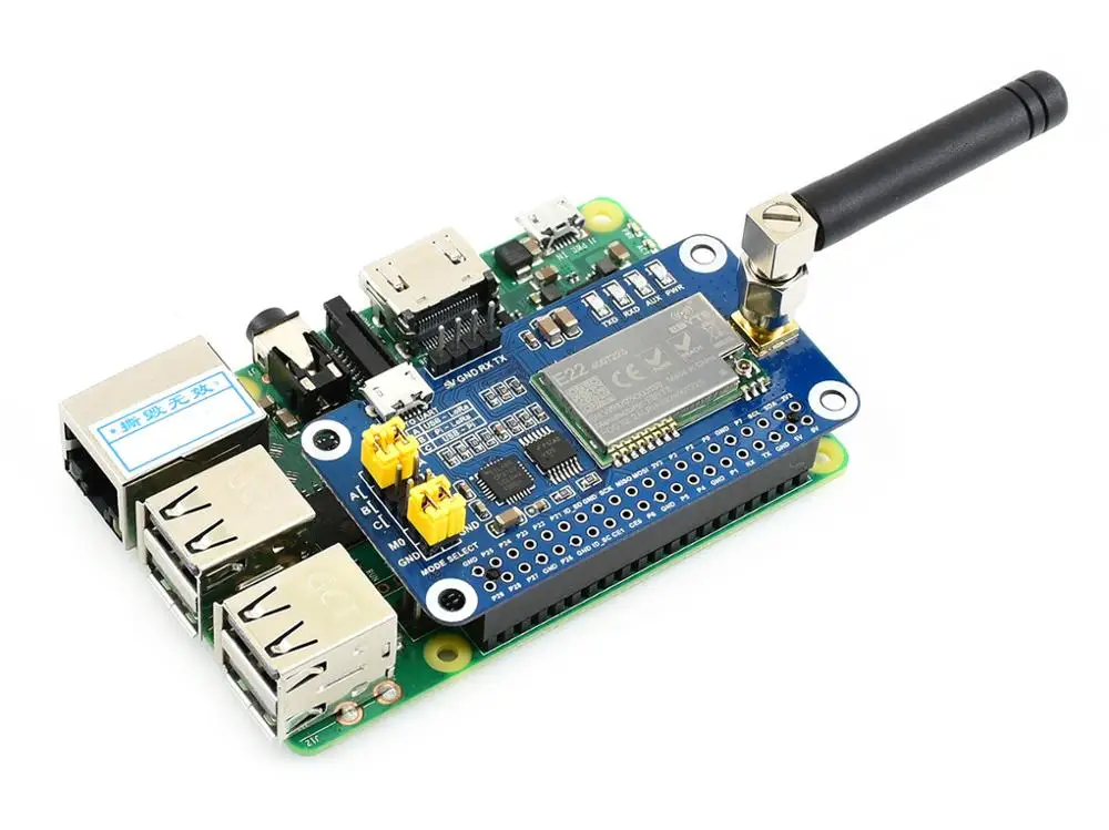 Шляпа LoRa Waveshare SX1268 для Raspberry Pi широкополосная модуляция спектра частотный