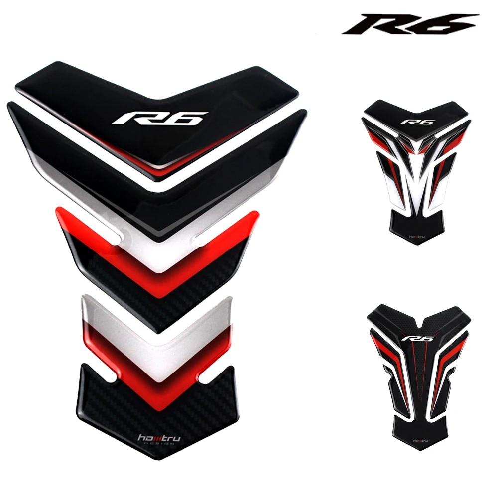 

for YAMAHA 3D motorcycle YZFR6 R6 YZF 2000-2019 15 16 17 18 19 fuel tank pad protection sticker decal reflective Suitable