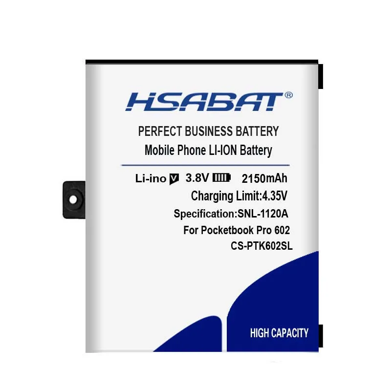 HSABAT CS-PTK602SL 2150 мА/ч, Батарея для карманной книги Pro 602/603/612/902/903/912/920 батареи