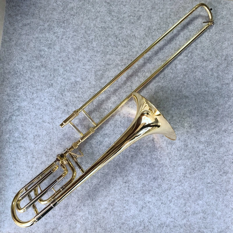 Профессиональный Bach Bb-F # Tune Tenor Trombone золотой лак новый Bb музыкальный инструмент