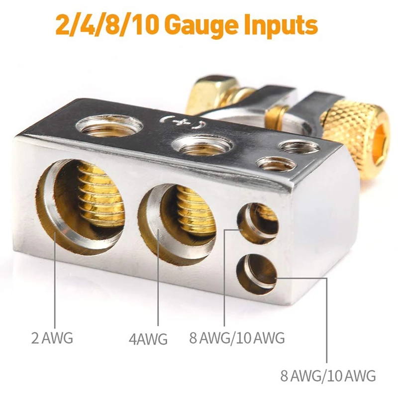 Комплект клемм автомобильного аккумулятора-AWG положительный отрицательный