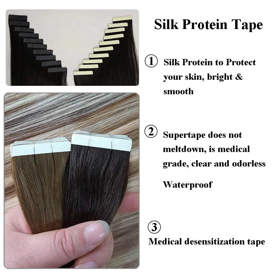 Showcoco натуральные ленты для наращивания волос девственные Реми 10 А салонный один