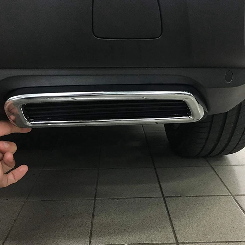 Для Peugeot 3008 5008 Allure 2017 - 2019 задняя крышка выхлопной трубы ABS выхлопного глушителя