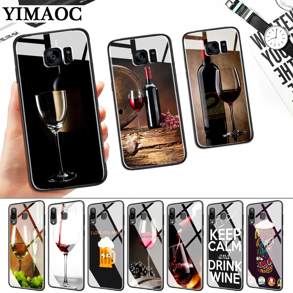 Keep Calm напиток вина медведя Стекло чехол для samsung S7 край S8 S9 S10 плюс S10E Note 8 9 10 A10 A30 A40