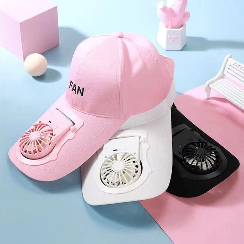 

Unisex USB Charging Fan Baseball Cap Golf Hat Adjustable Fan Hat Sun Hat Outdoor Camping Travel Summer Sport