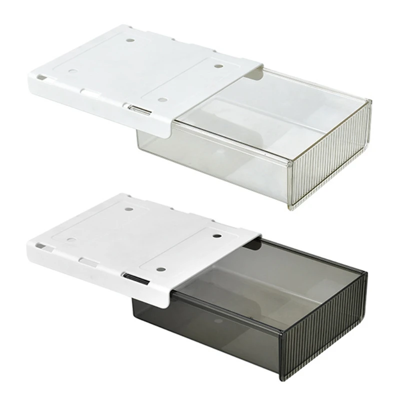 

Under Table Drawer Hidden Storage Box Self Adhesive Pen Pencil Tray Holder Desk Office Stationery Sundries Organizer
