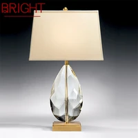 bright dimmer table lamp contemporary led crystal gold desk light luxury decorative for home bed room