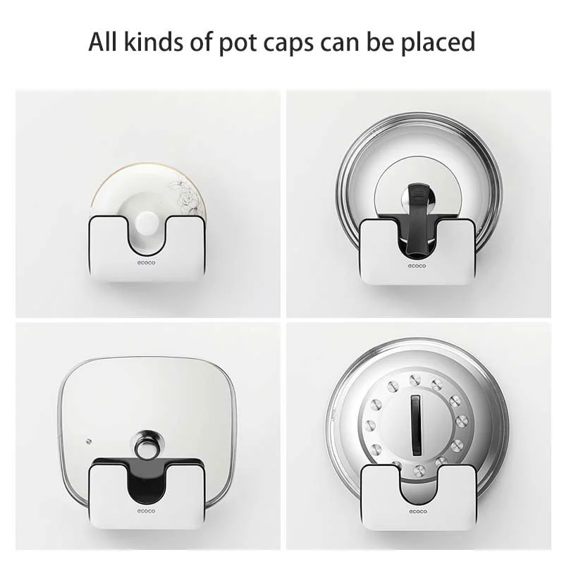 

Wall Mounted Pot Lid Holder Hanging Multifunctional ABS Rack PanPot Cover Cooking Dish Organizer For Kitchen Accessories Storage