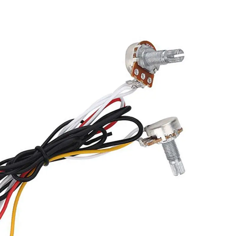 

Electric Guitar Wiring Harness Kit 3 Way Toggle Switch 2 Volume 1 Tone 500K
