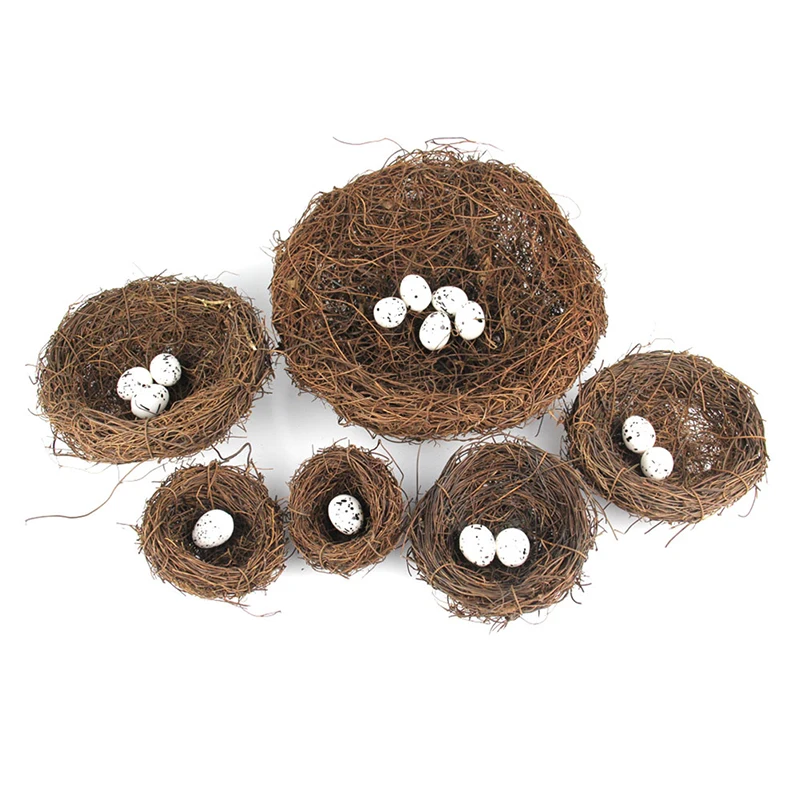 

DIY Micro Artificial Birds Nest Simulation Eggs Model Fairy Garden Decoration Miniature Figurine Toys Crafts Accessories