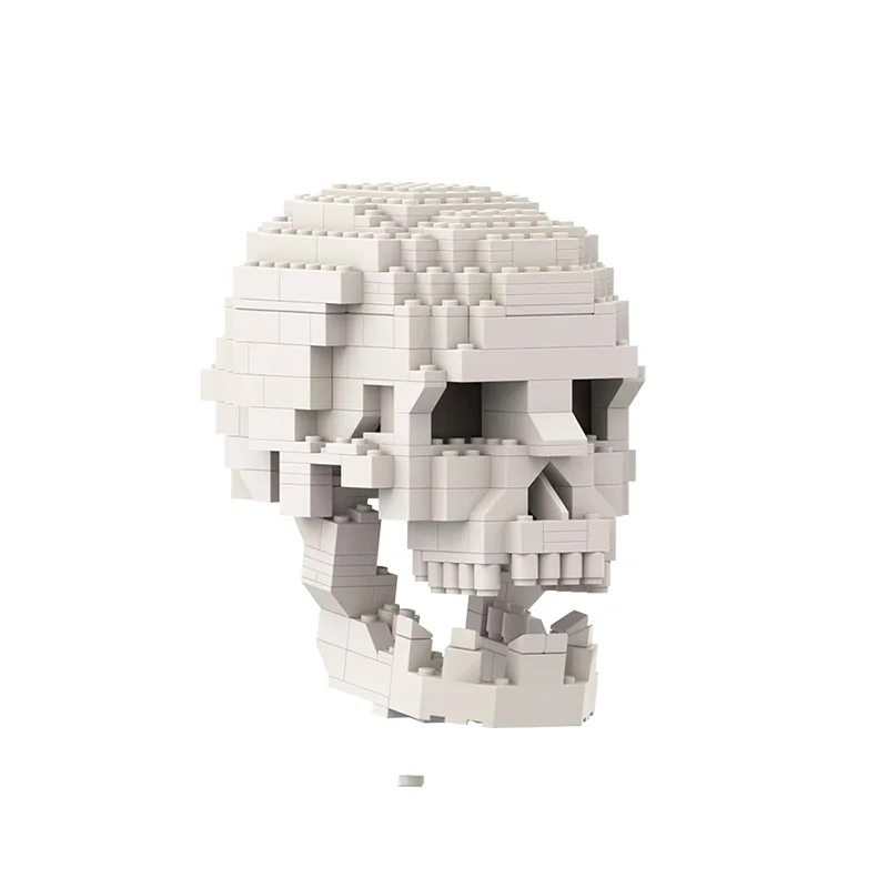 

Строительные блоки MOC череп и мозги, модель ужасного скелета, сборная игрушка «сделай сам», развивающая игра, школа для смелых детей, подарки...