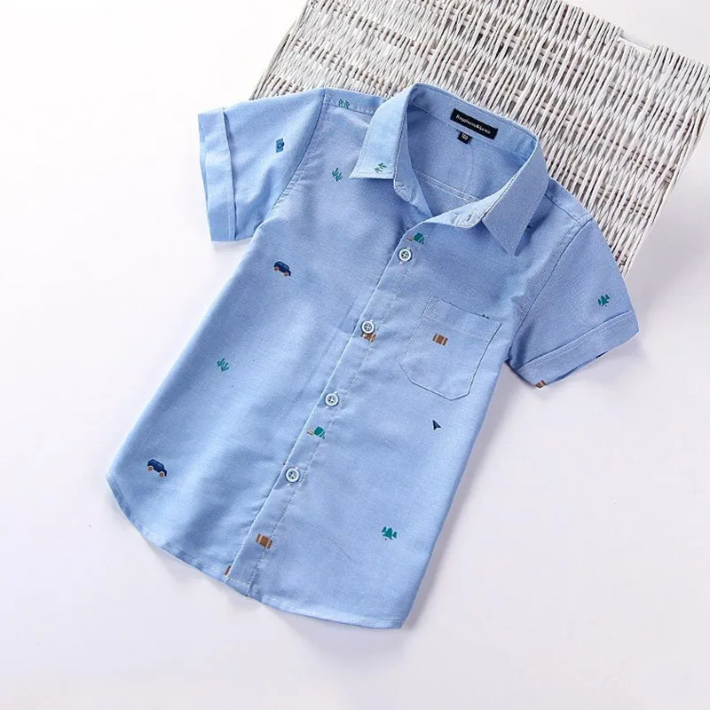 Рекламные Детские рубашки летние хлопковые с коротким рукавом для мальчиков